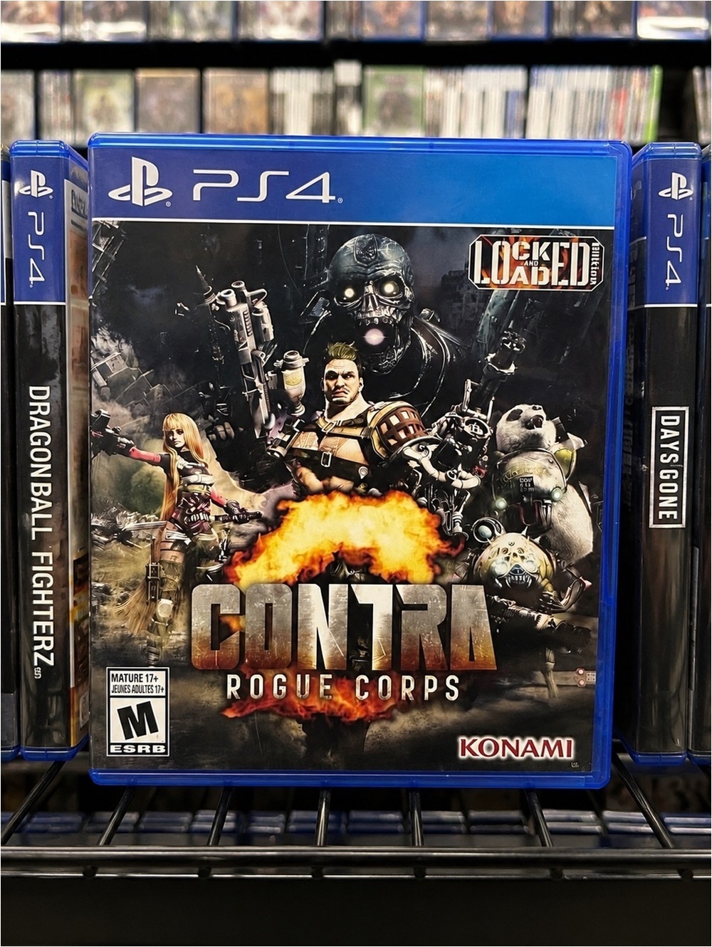 Contra Rogue Corps Locked & Loaded Edition PS4 Case & Disc Excellent
